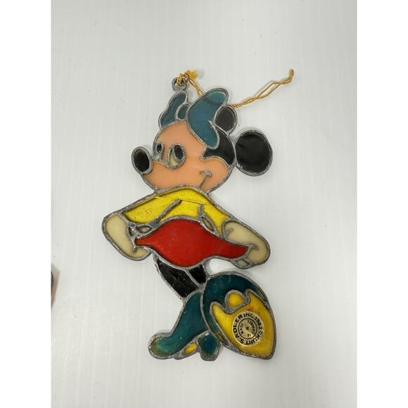 Disney Kurt Adler Stained Glass Christmas Ornaments 1982 Donald Daisy Minnie - Picture 3 of 9